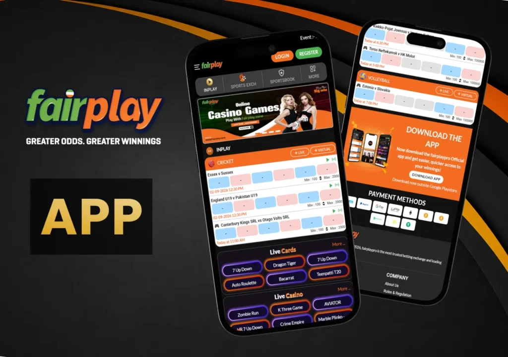 Fairplay mobile app provides access to casino games and account management on smartphones.